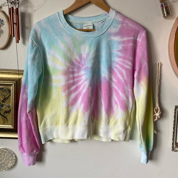 NWOT pastel tie dye crew - Picture 3 of 8